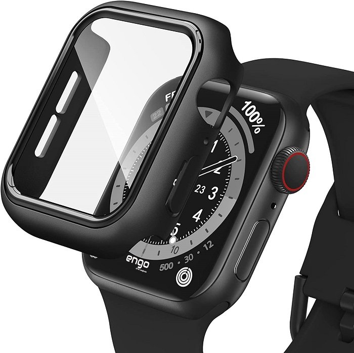 Apple Watch 6 Ekran Koruyucu Kılıf Sert PC Kasa Watch 6 40mm